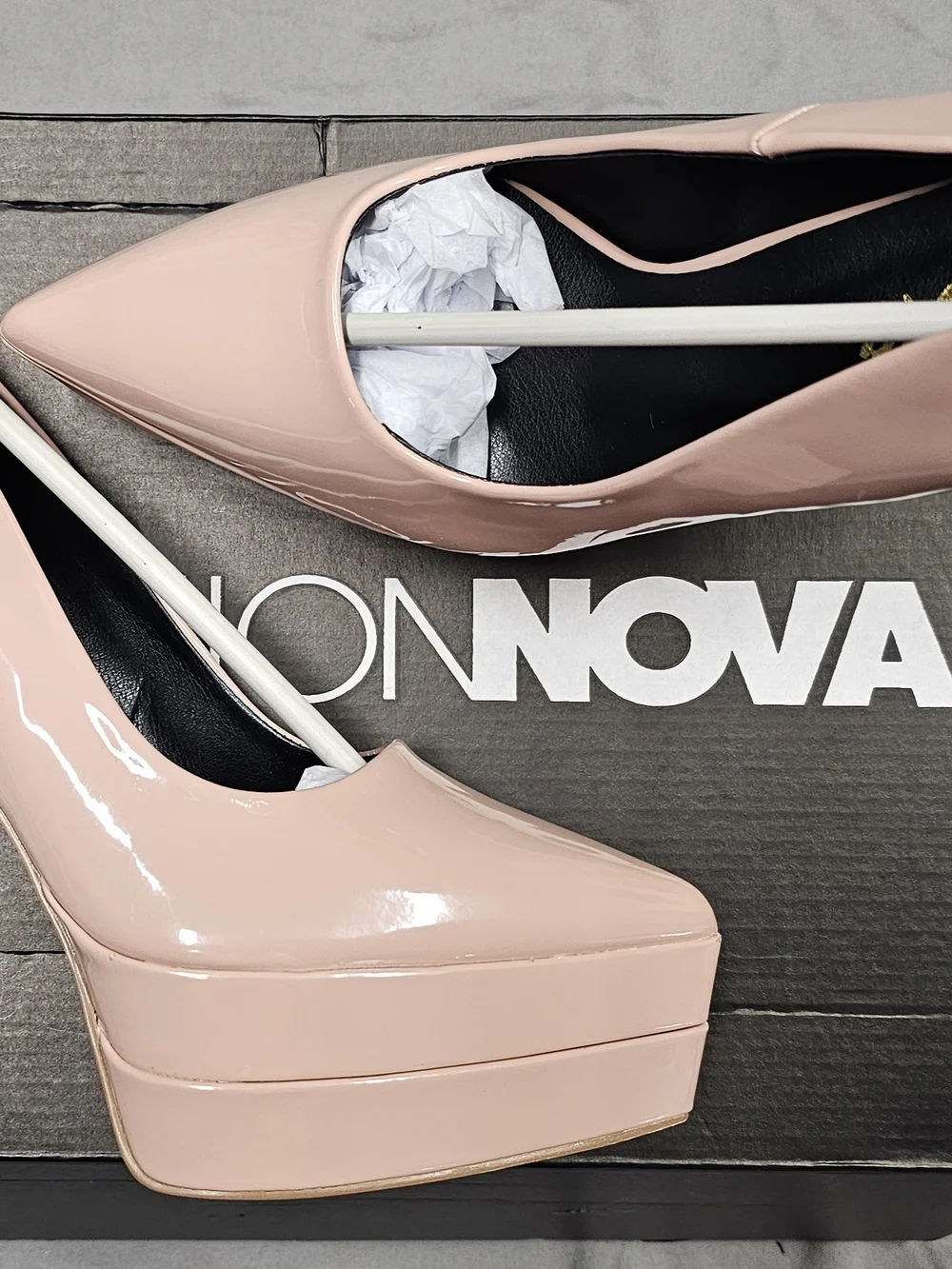 Fashion Nova Super Sexy Nude Stiletto Platform Heels